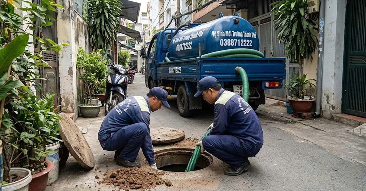 Hút bể phốt tại Hoa Lư