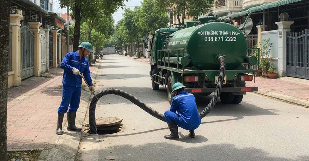 Hút bể phốt tại Hoa Lư