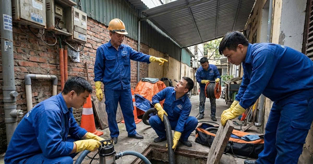 hút bể phốt tại Yên Khánh