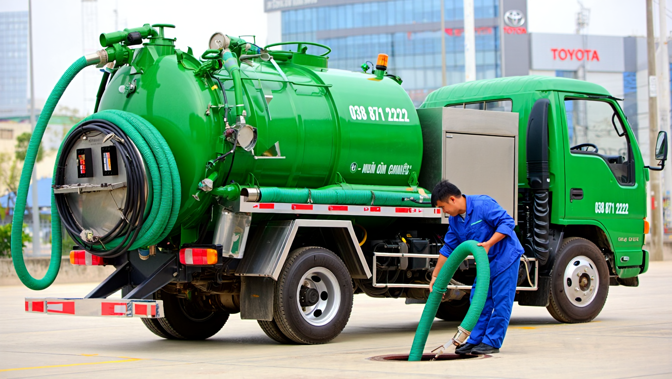 Hút bể phốt tại Xã Giao Bình – Giao Ninh – Đồng Thịnh