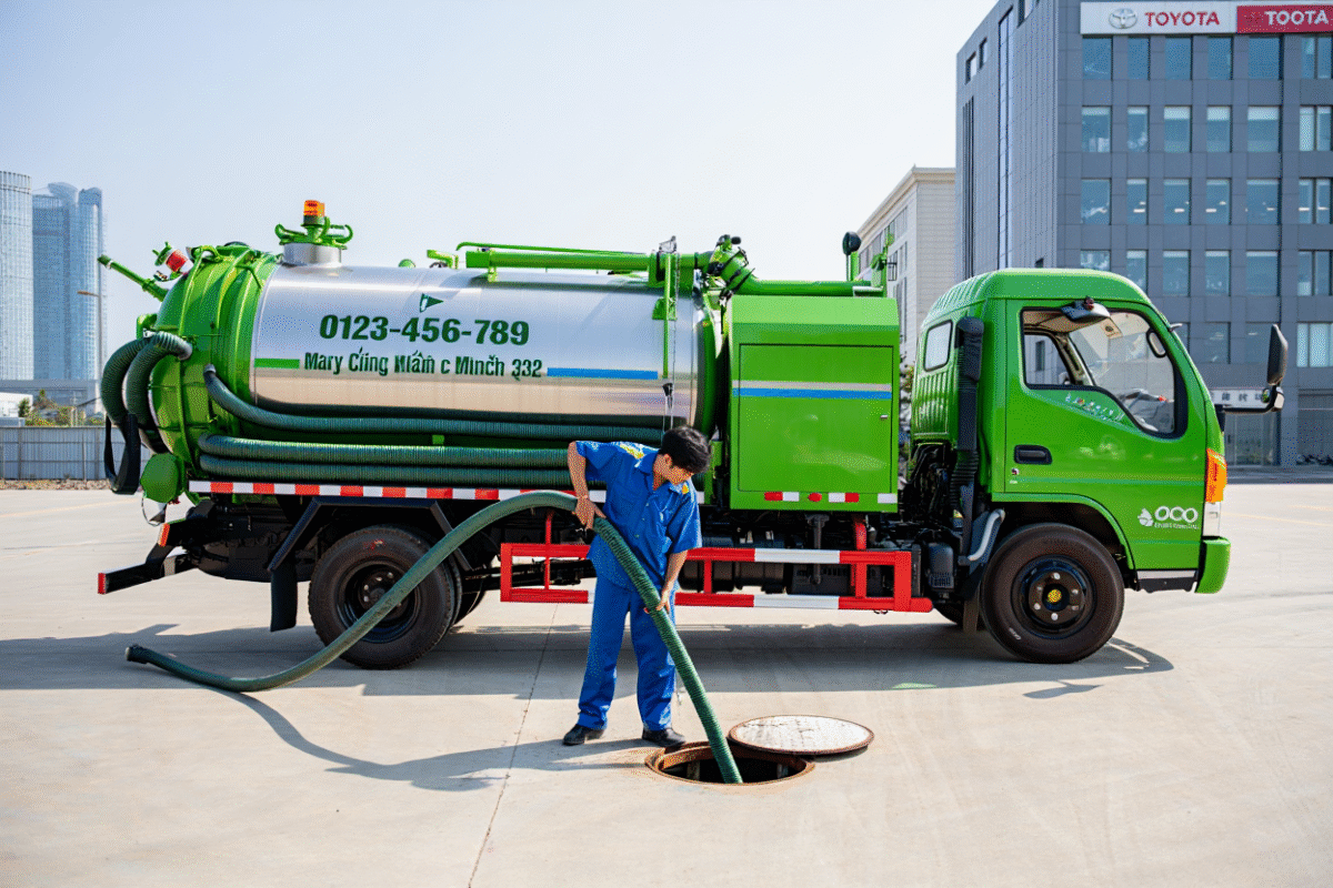 Hút bể phốt tại Xã Giao Bình – Giao Ninh – Đồng Thịnh